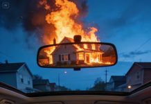 My Wife Had Just Gone Out For “A Quick Store Run” When My Seven-Year-Old Grabbed My Arm, Went Pale, Pointed Upstairs, And Whispered, “Dad… We Need To Get Out Of This House Right Now.” I Thought She Was Just Scared—Until I Saw Her Face, Grabbed My Keys, Threw Her Into The Back Seat, And Drove Straight For The Police Station… Then My Phone Lit Up With A Text From An Unknown Number That Said Only Two Words: “Too Late.” One Second Later, An Explosion Rocked The Street, My Daughter Screamed, And In The Rearview Mirror I Watched Our House Vanish Into Flames—And Hours Later, The Investigator Held Up A Burned “Burner” Phone Found In An Upstairs Closet And Said, “One Message Survived The Fire…” And The First Line He Read Made My Blood Turn To Ice…